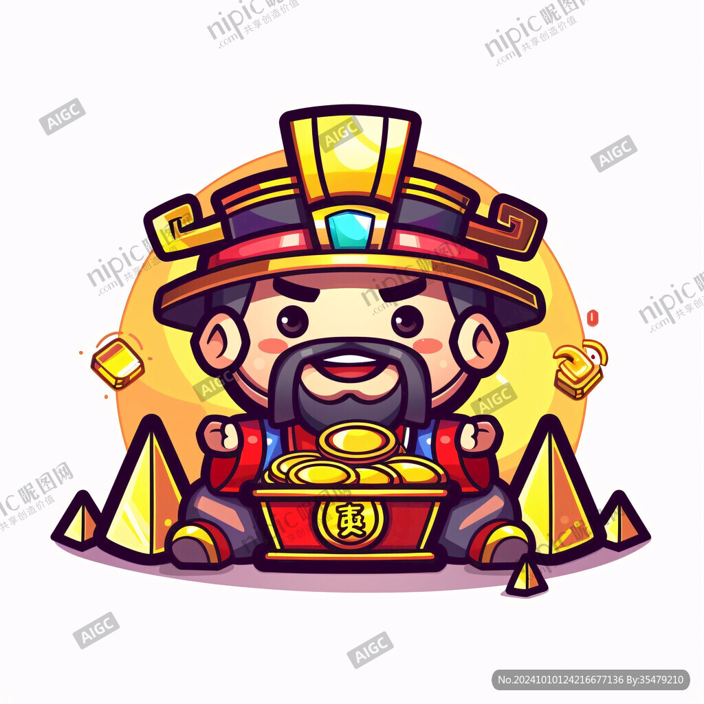 卡通状元卡通财神