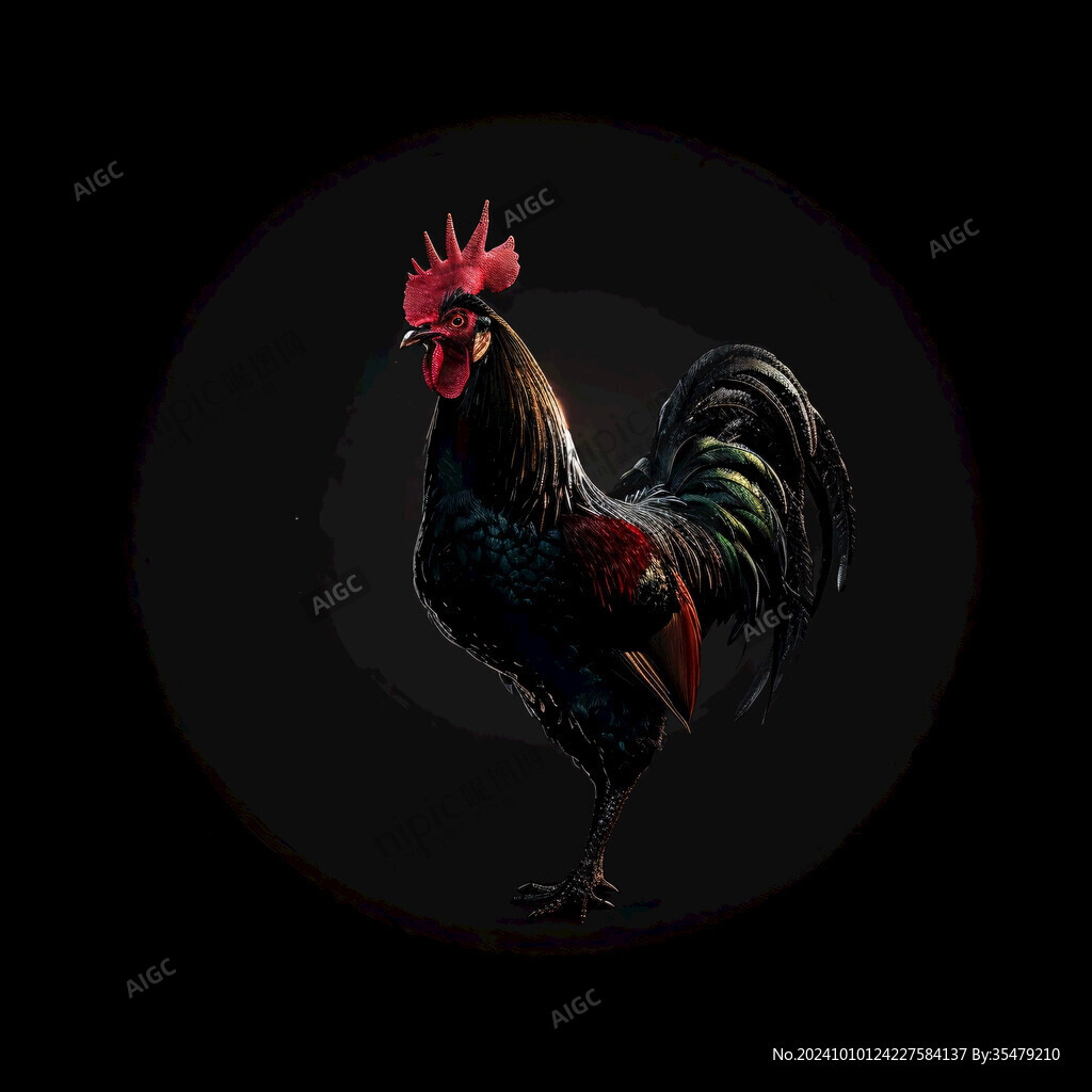 公鸡破旧效果素材