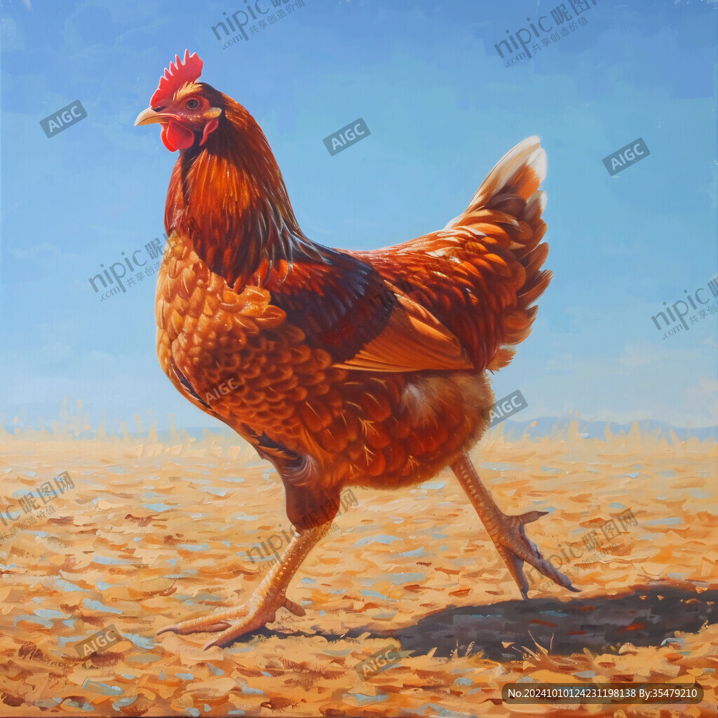 走地鸡插画