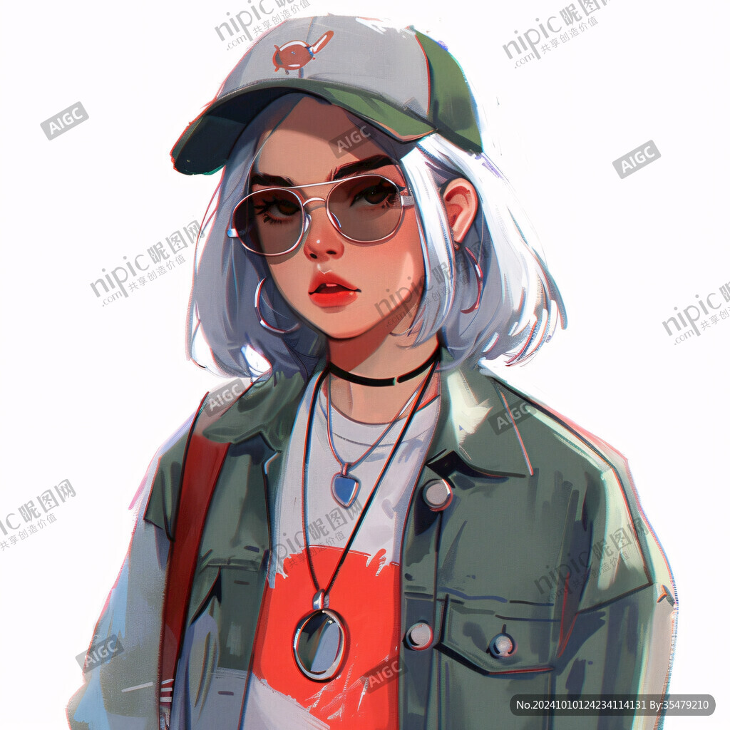酷女孩插画