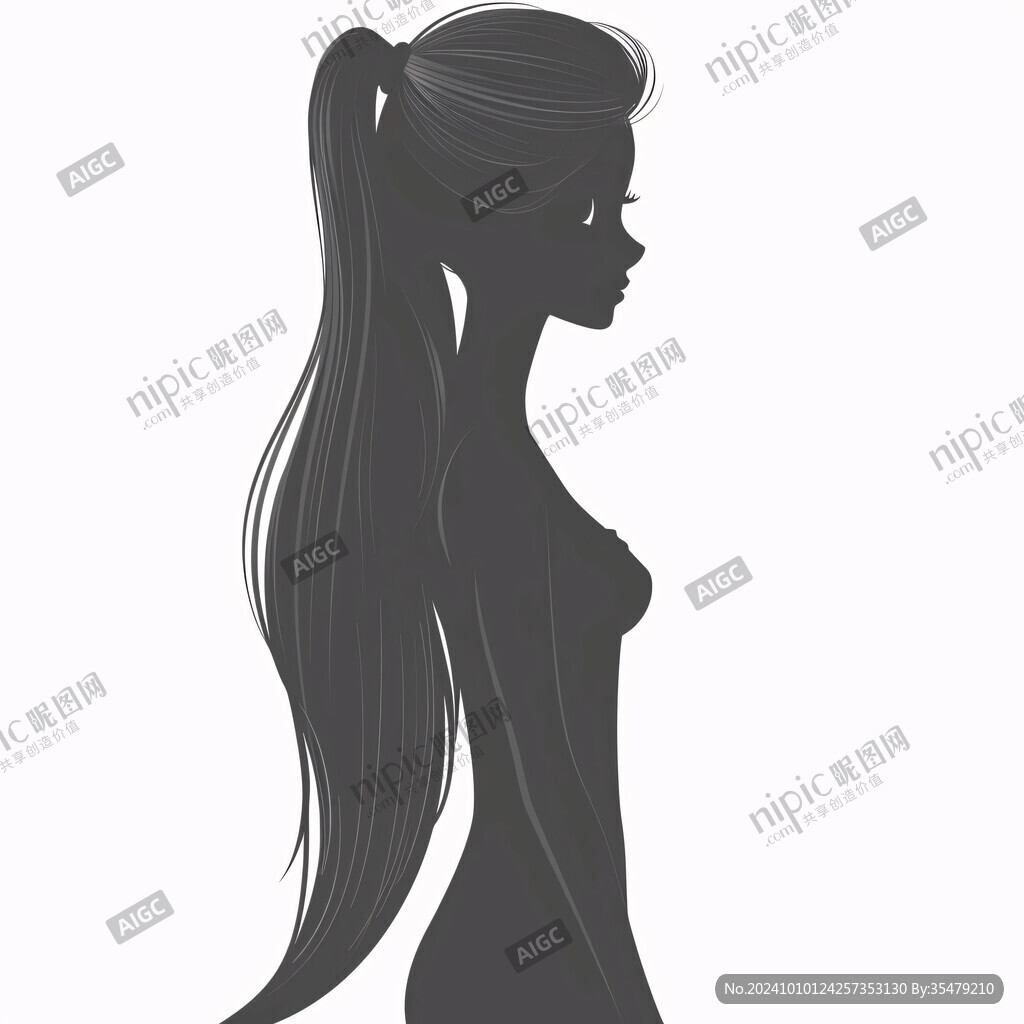 美女人物侧脸