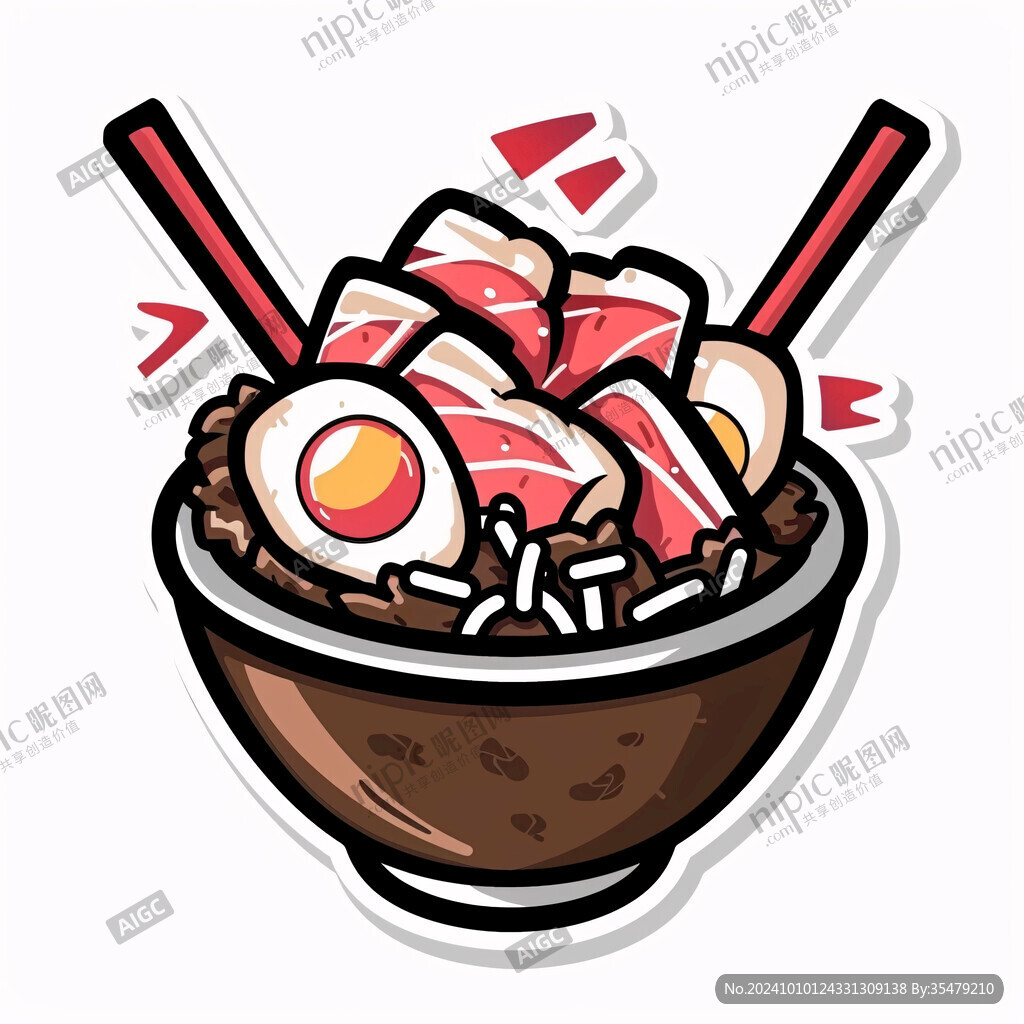 石锅拌饭插画