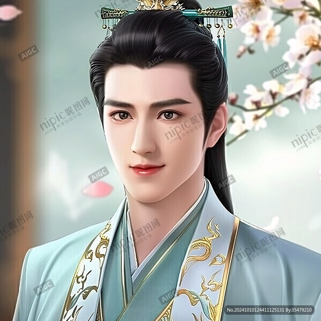 原创手绘古装美男