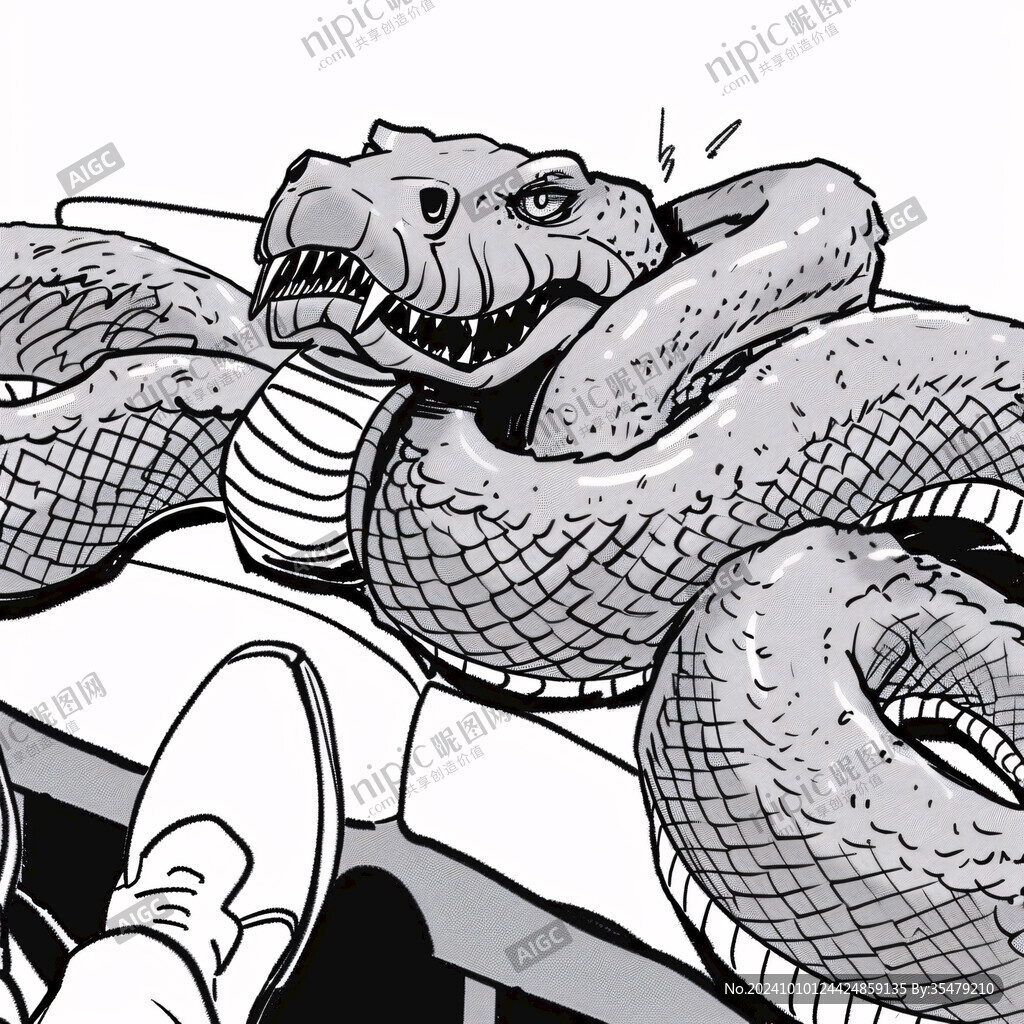 画蛇添足插画