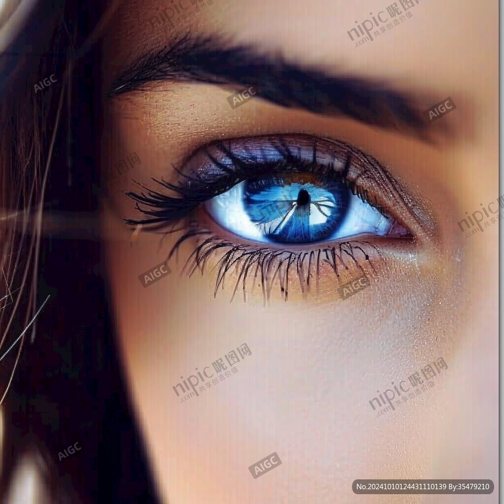 美女眼睛插画