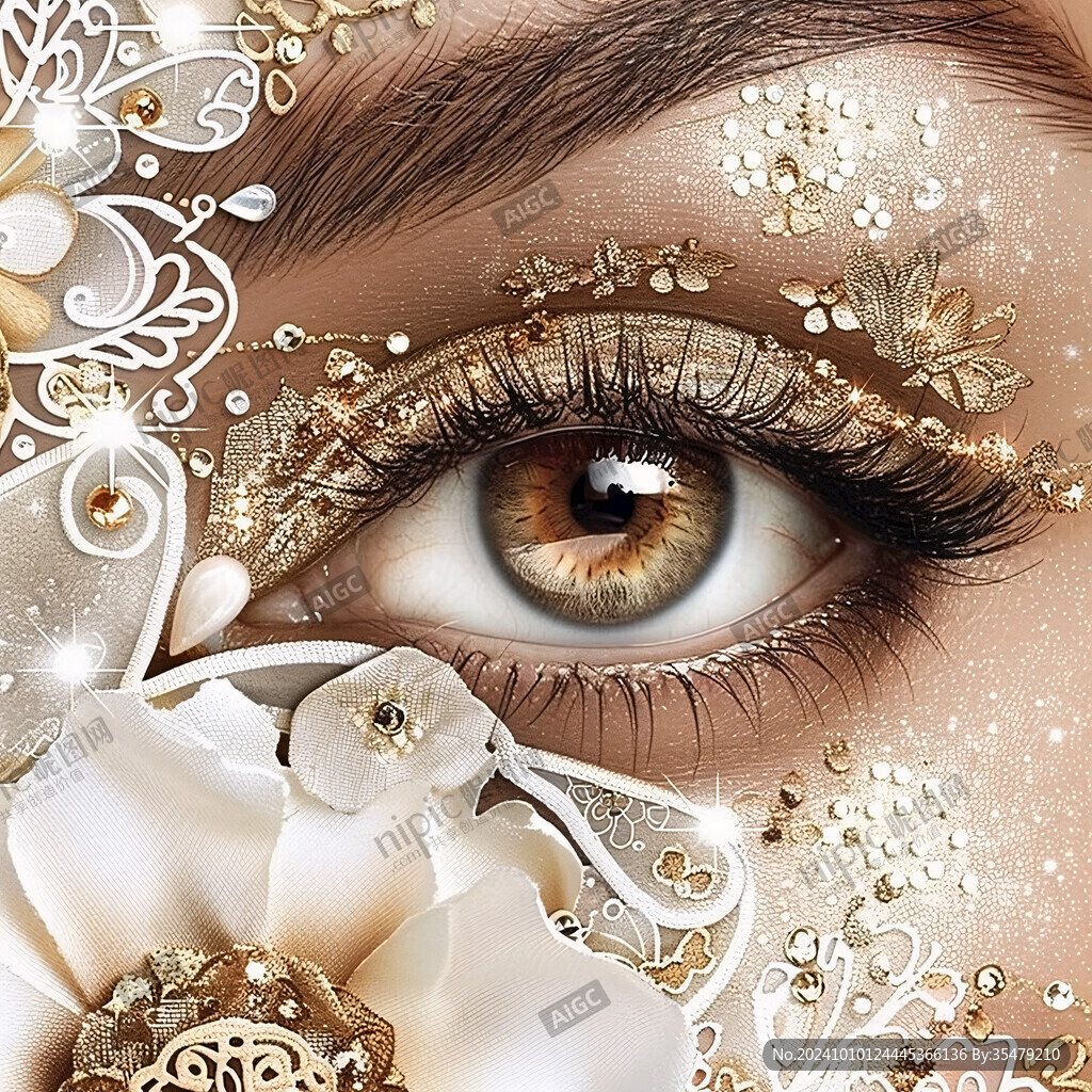 美女眼睛插画