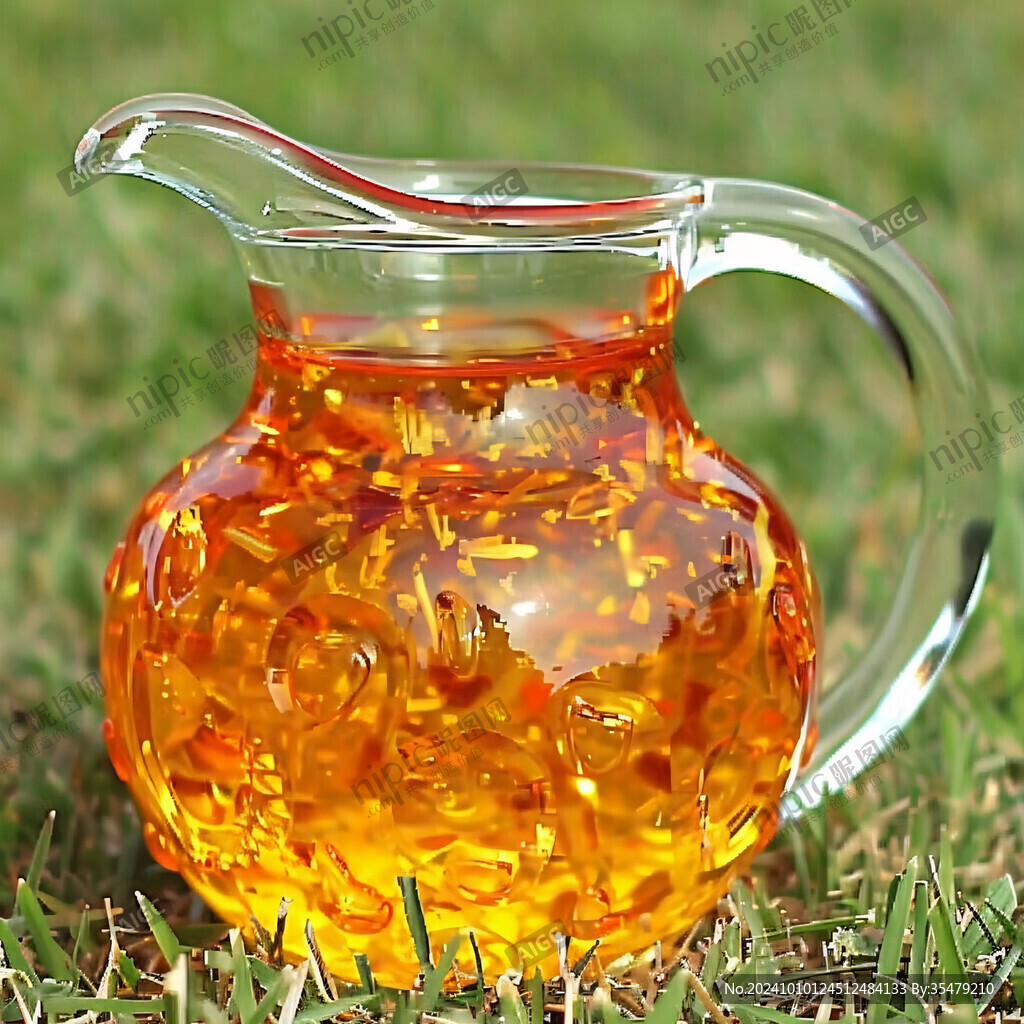 凤嘴瓜棱玻璃壶