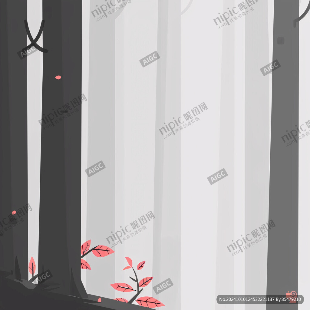 窗户窗帘插画