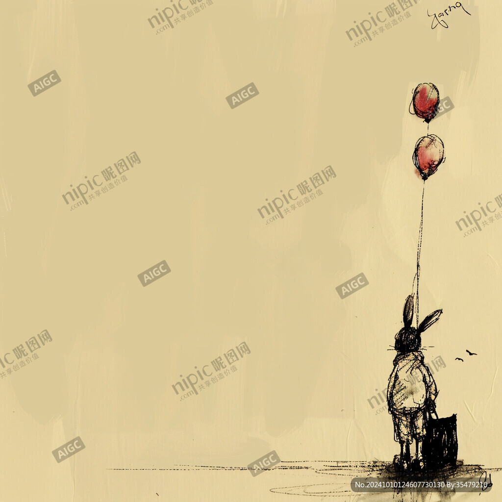 兔子拿气球