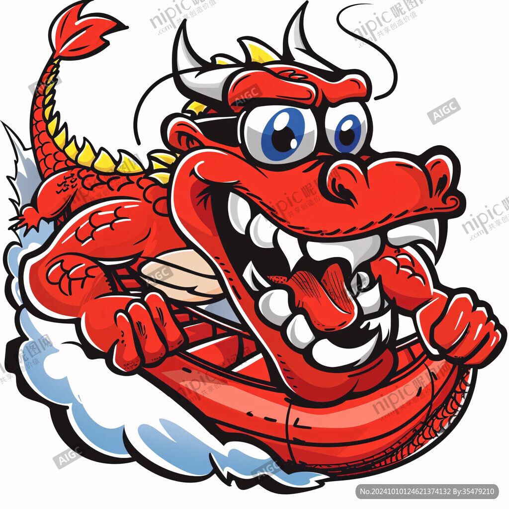 龙中国风龙虾涂鸦