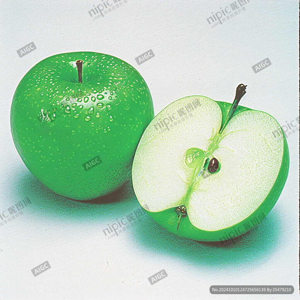 艺术化青苹果