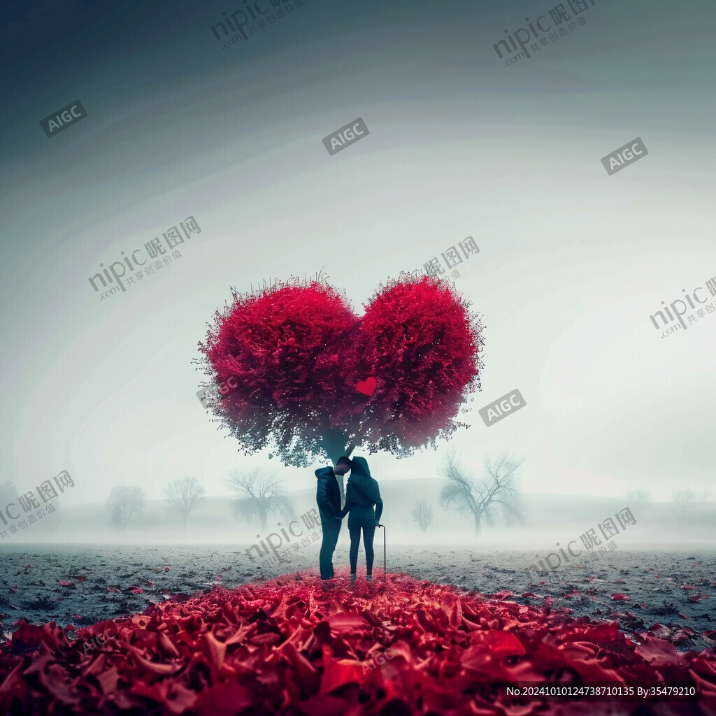 心形恋爱告白婚礼背景