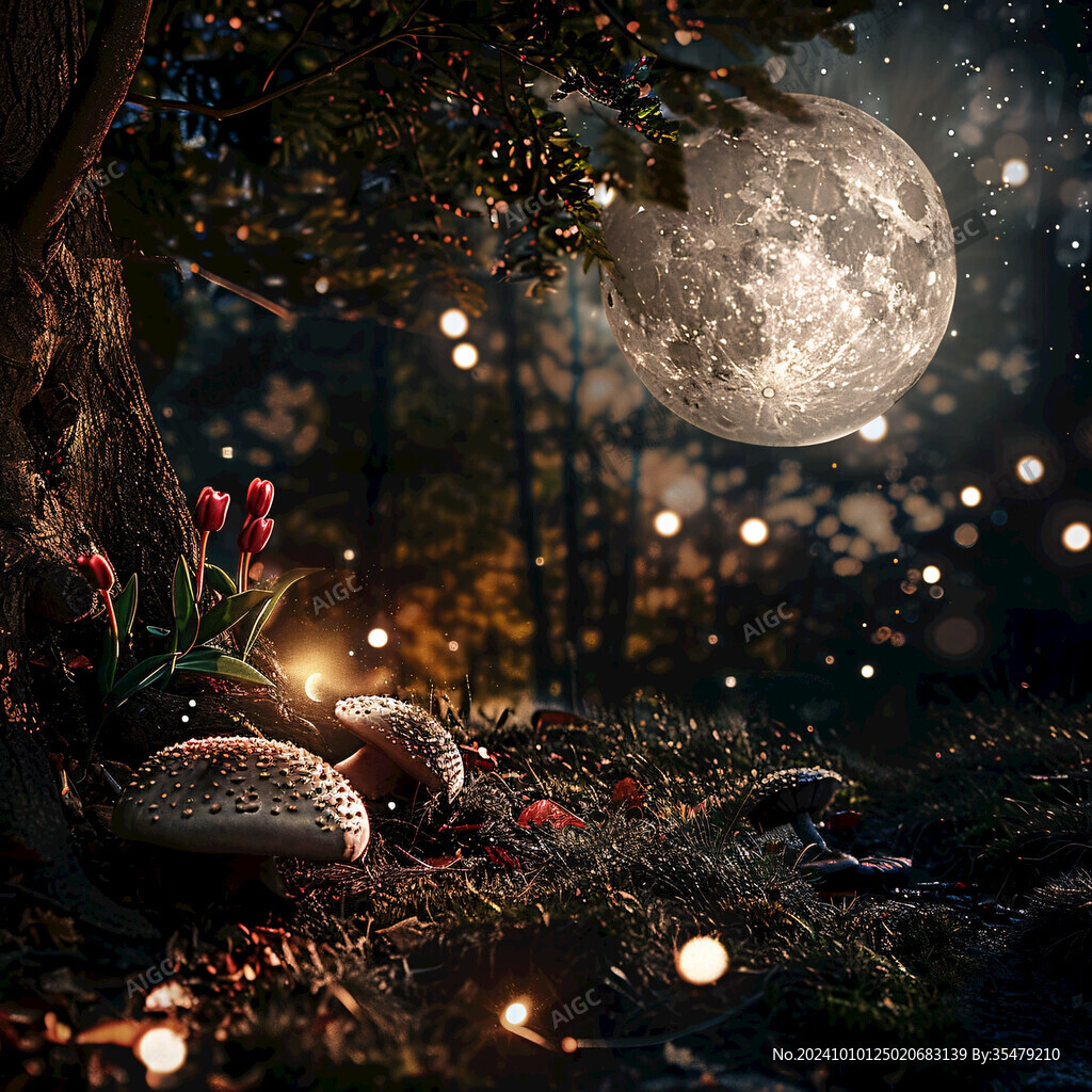 梦幻夜晚立体画
