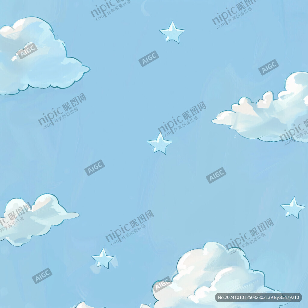 几何云朵面料素材