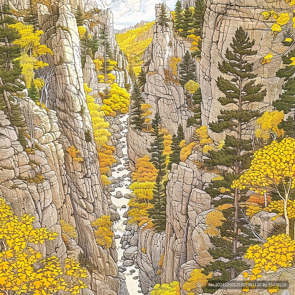 加拿大插画手绘装饰画