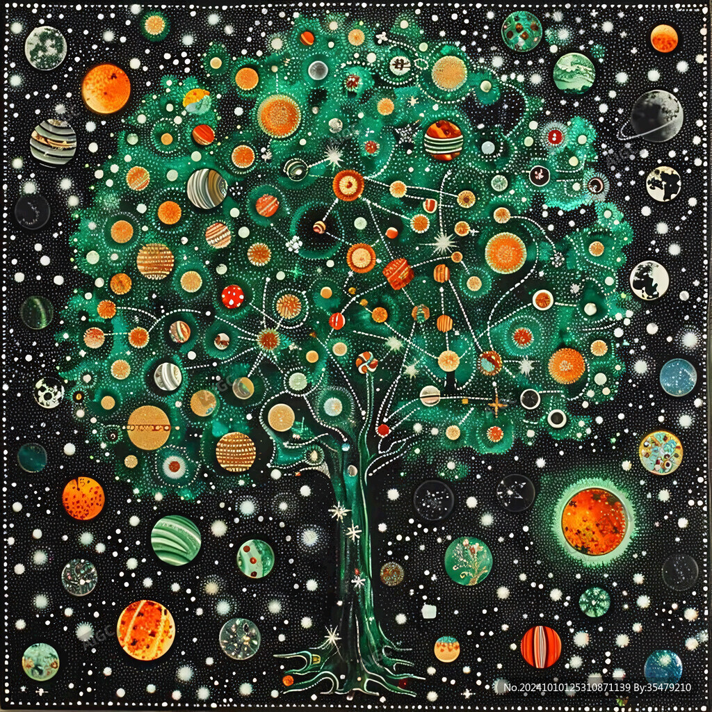 动漫树装饰画