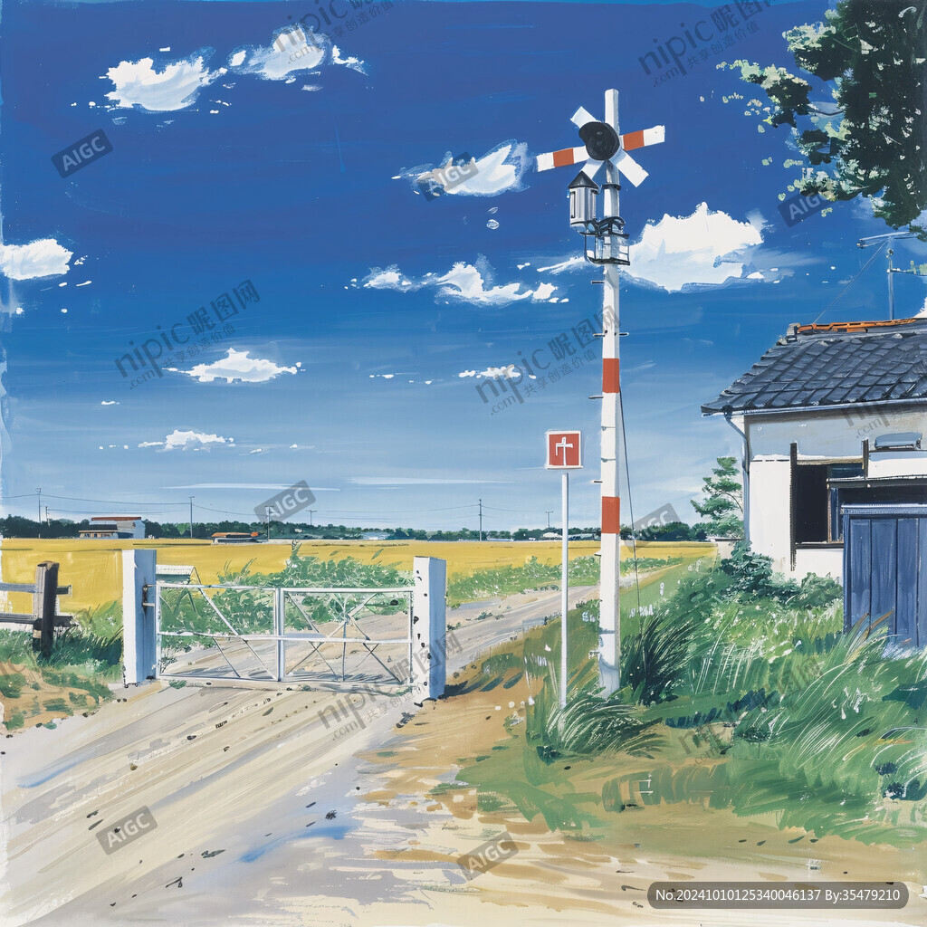 农村风景插画