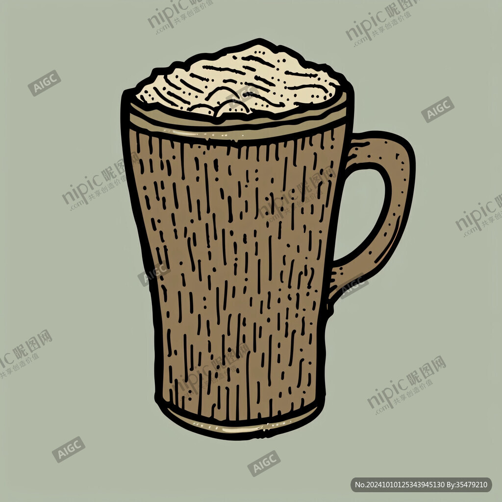 啤酒杯插画