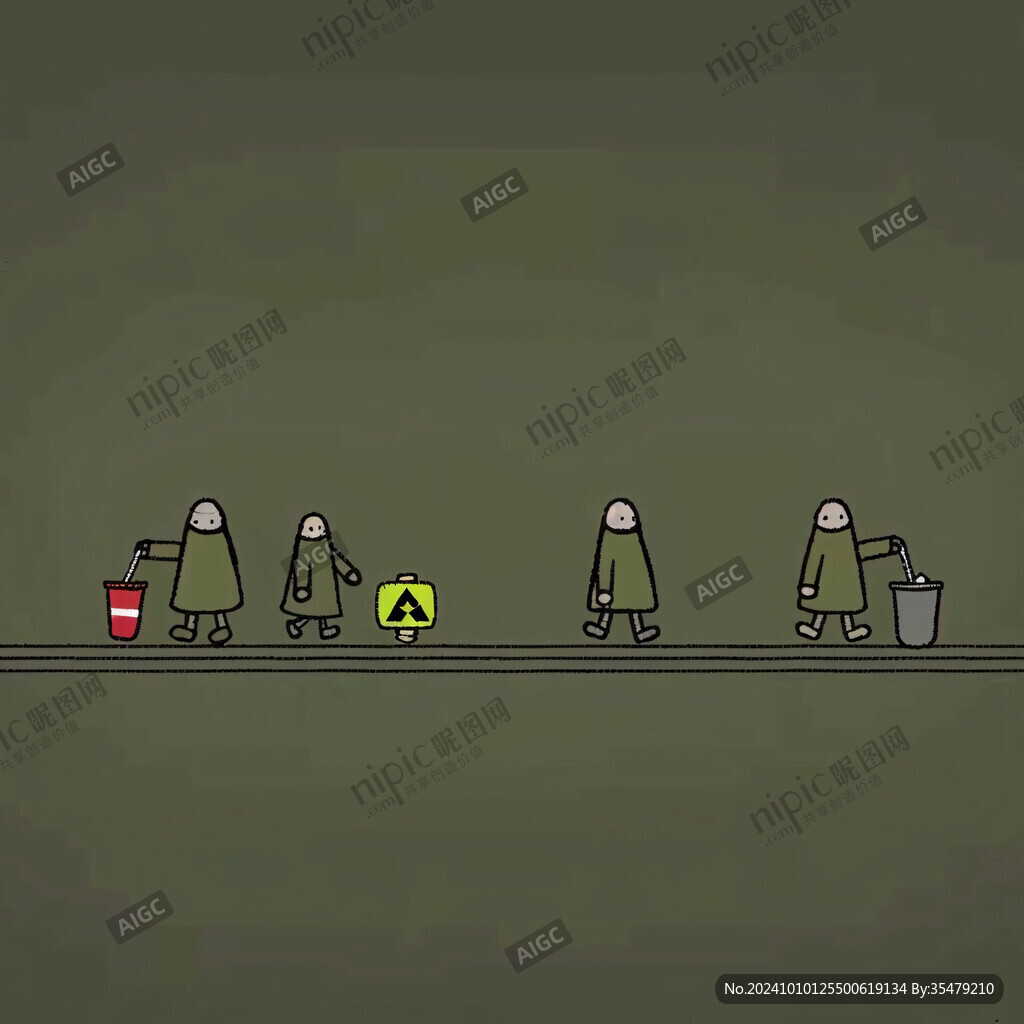 垃圾管理插画
