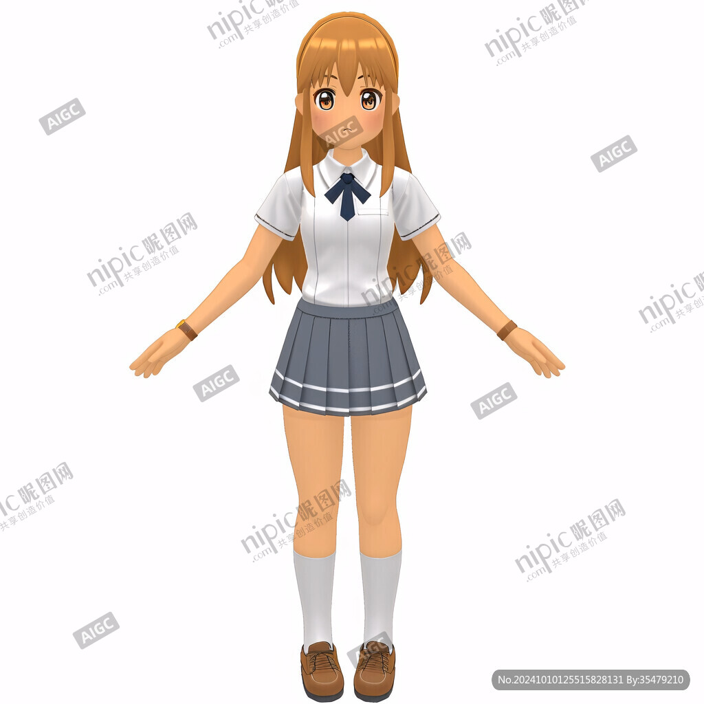 卡通动漫制服女孩