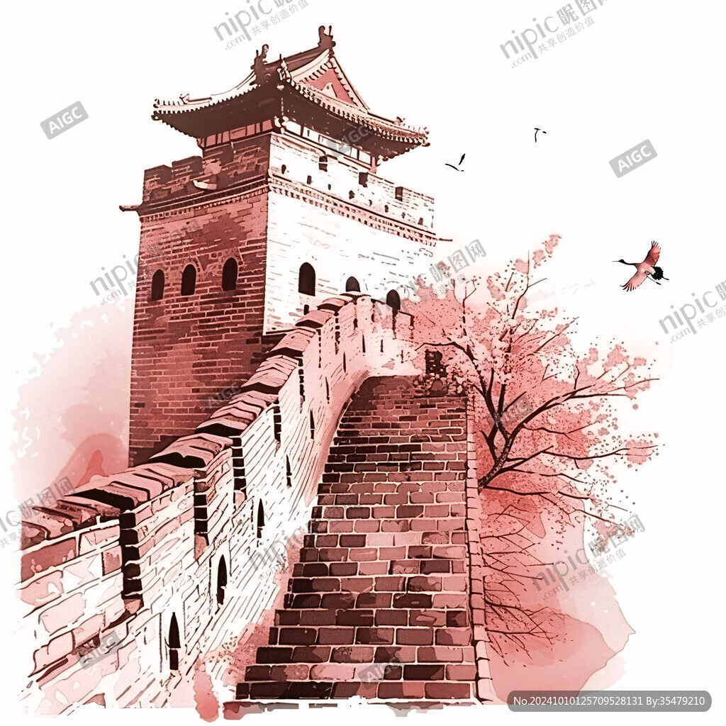 古城墙插画