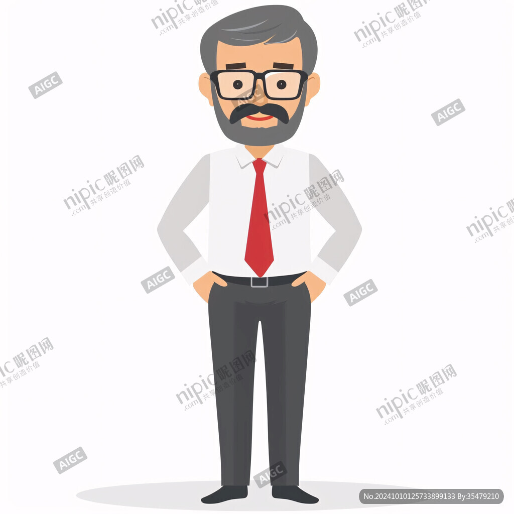 卡通职场男人男士