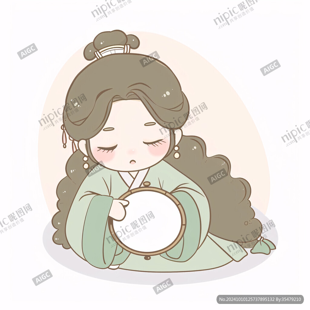 汉服卡通小女孩