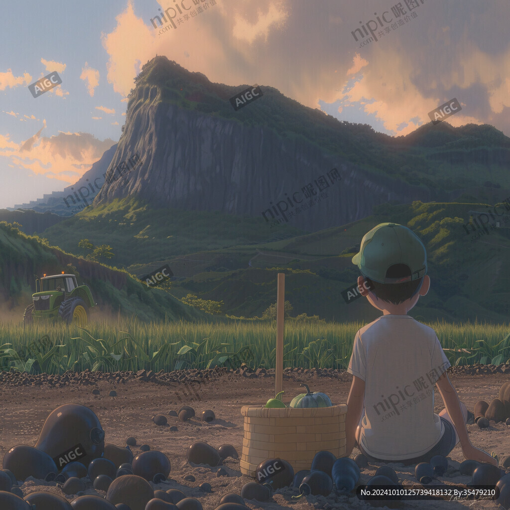 种田场景劳动干活场景