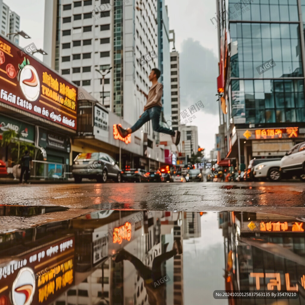 雨季步行街