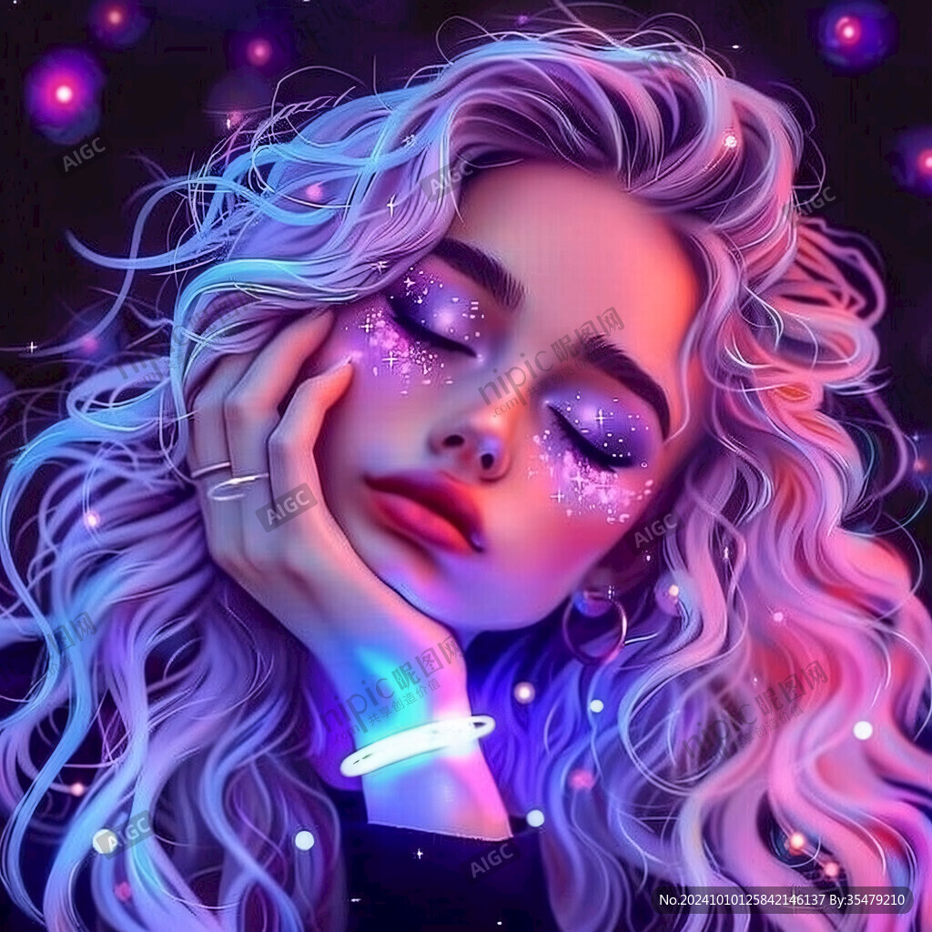美女潮流插画