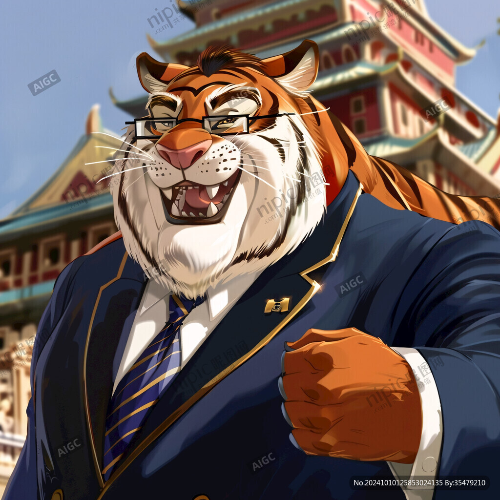 三维国潮老虎
