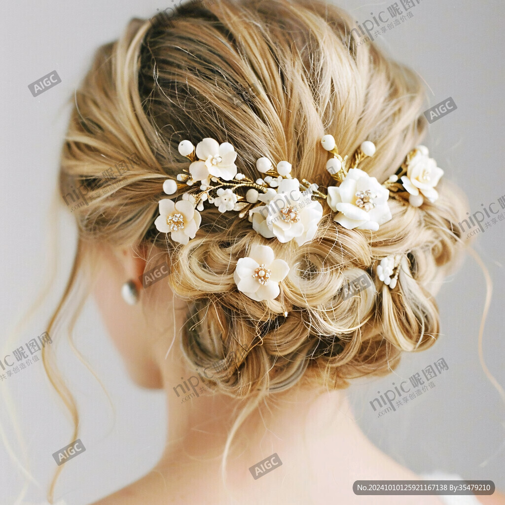 头发带花朵