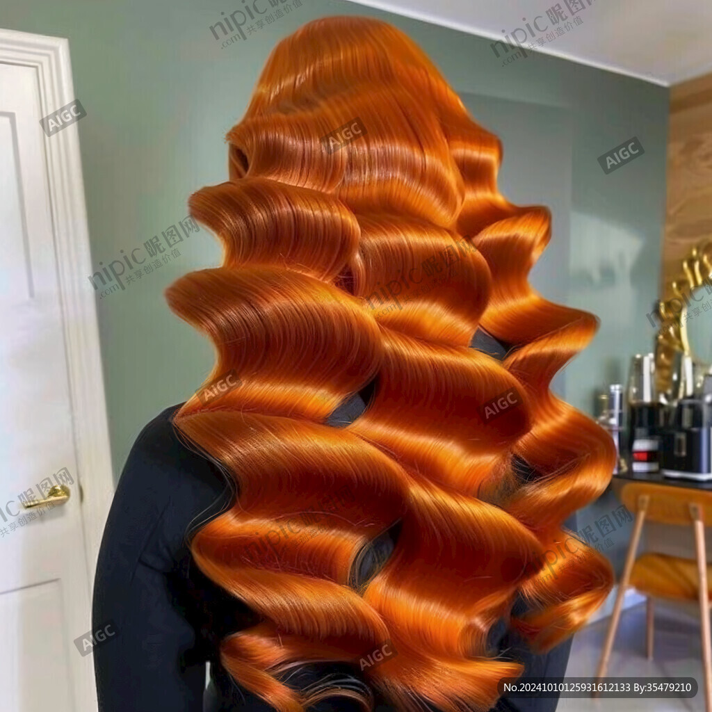 棕黄色头发反光