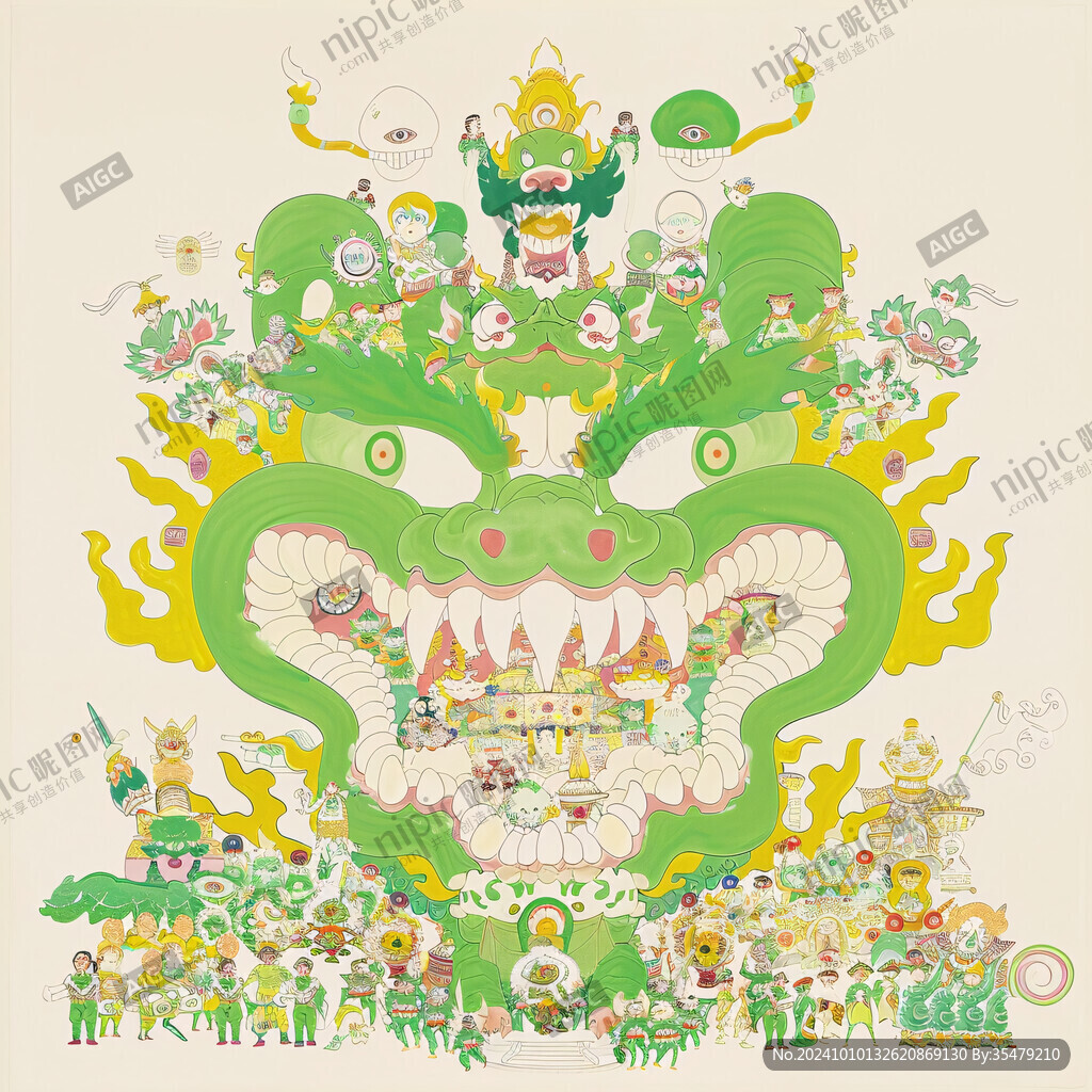 泰国插画泰国画册素材