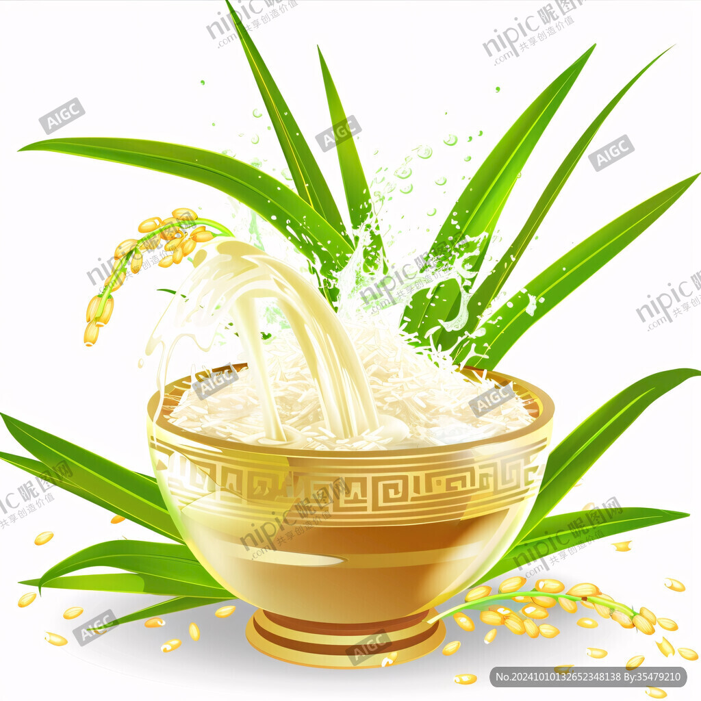 健康米面插画