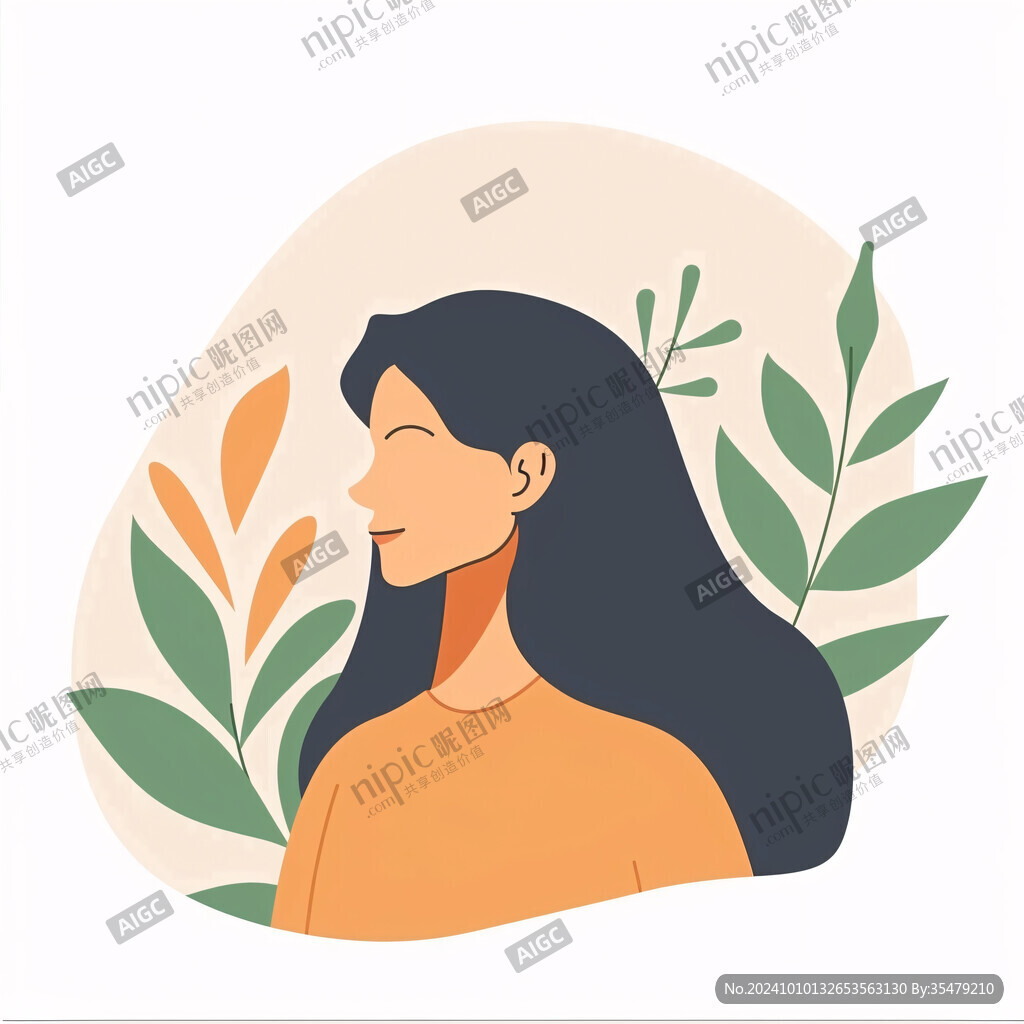 扁平风女性人物素材
