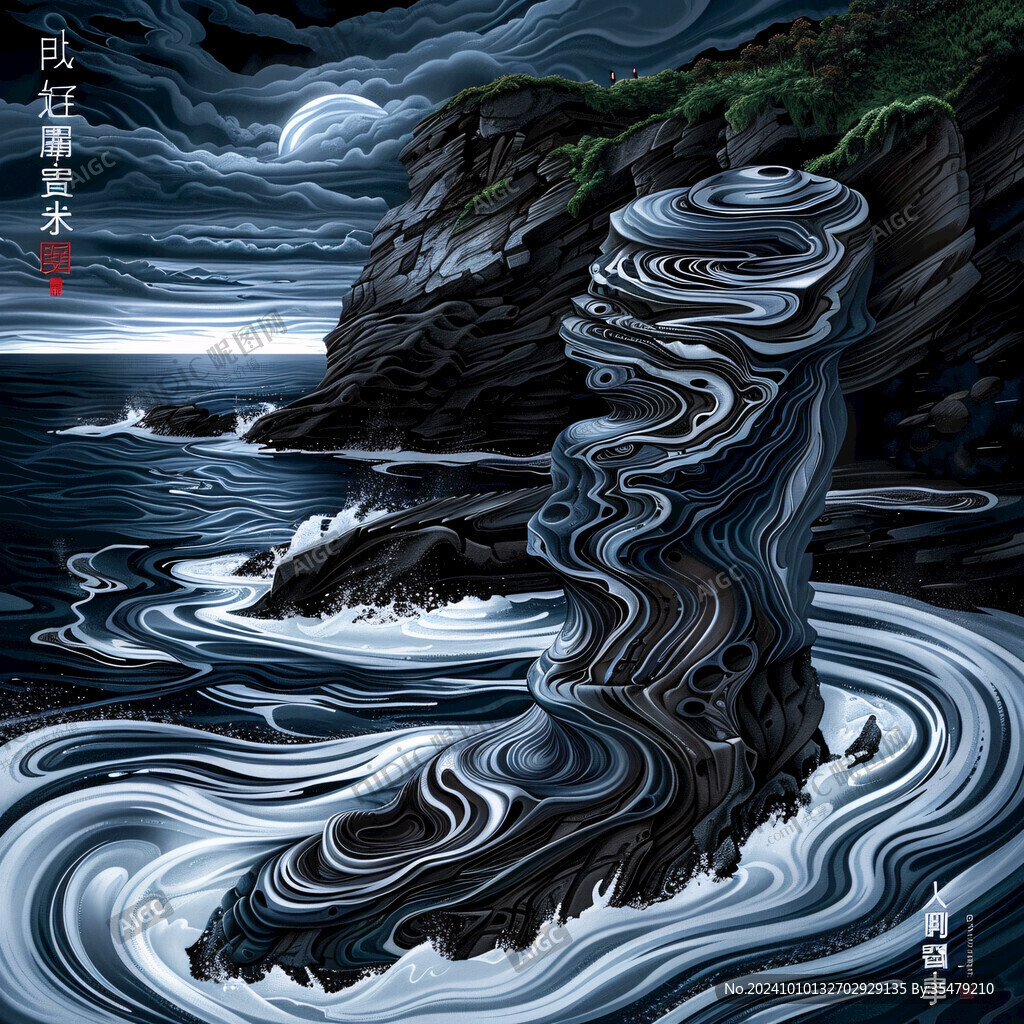 山海意境图形