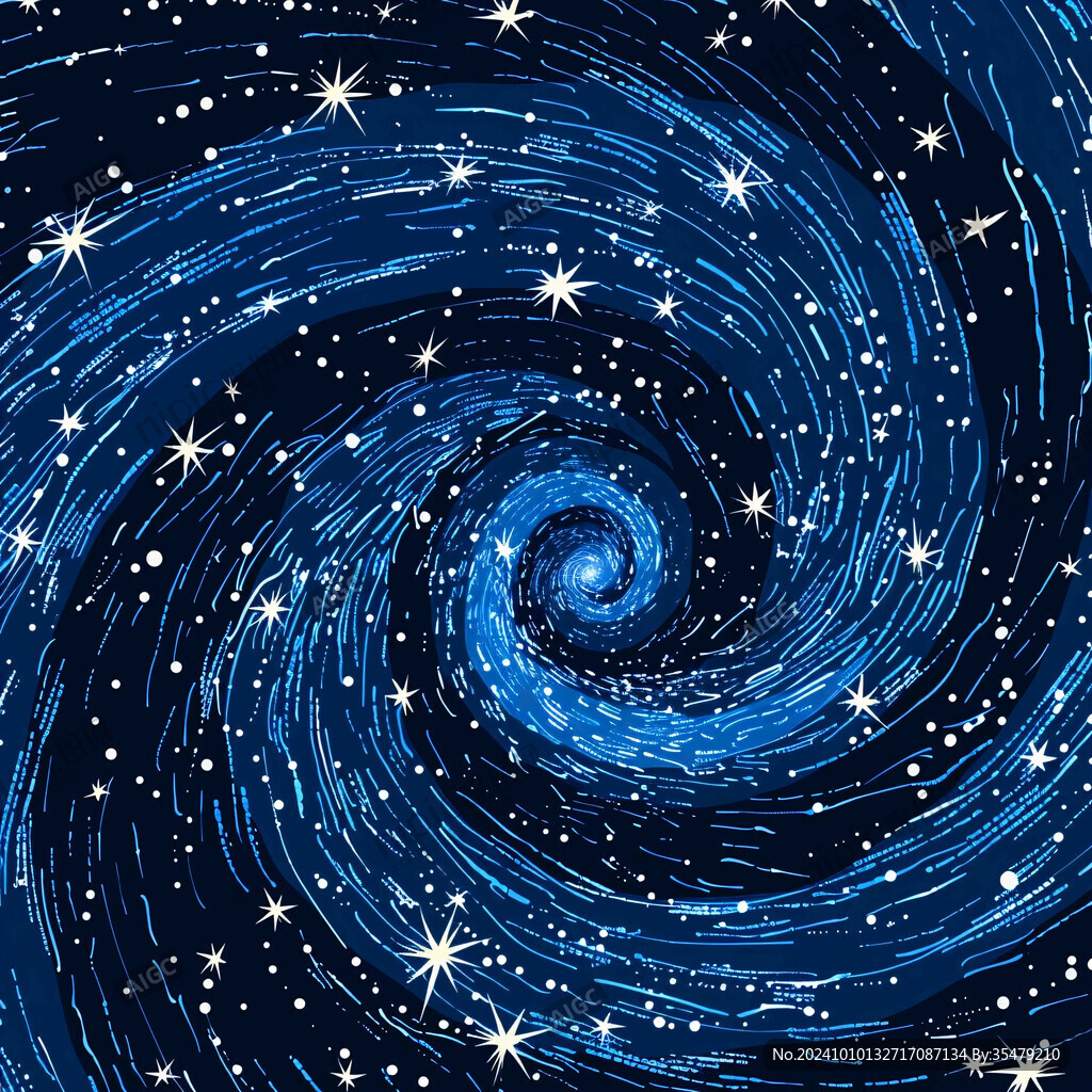 蓝色旋涡星空