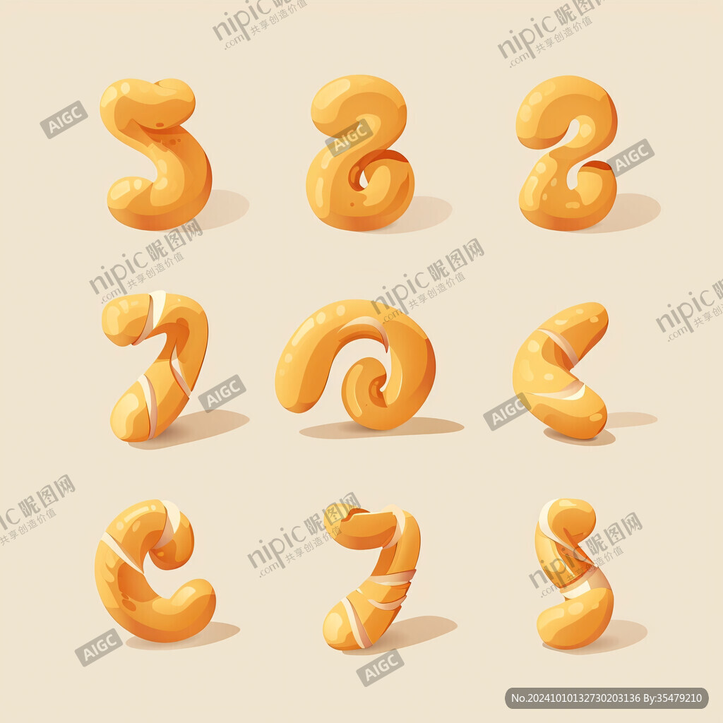 3d立体数字字体样式