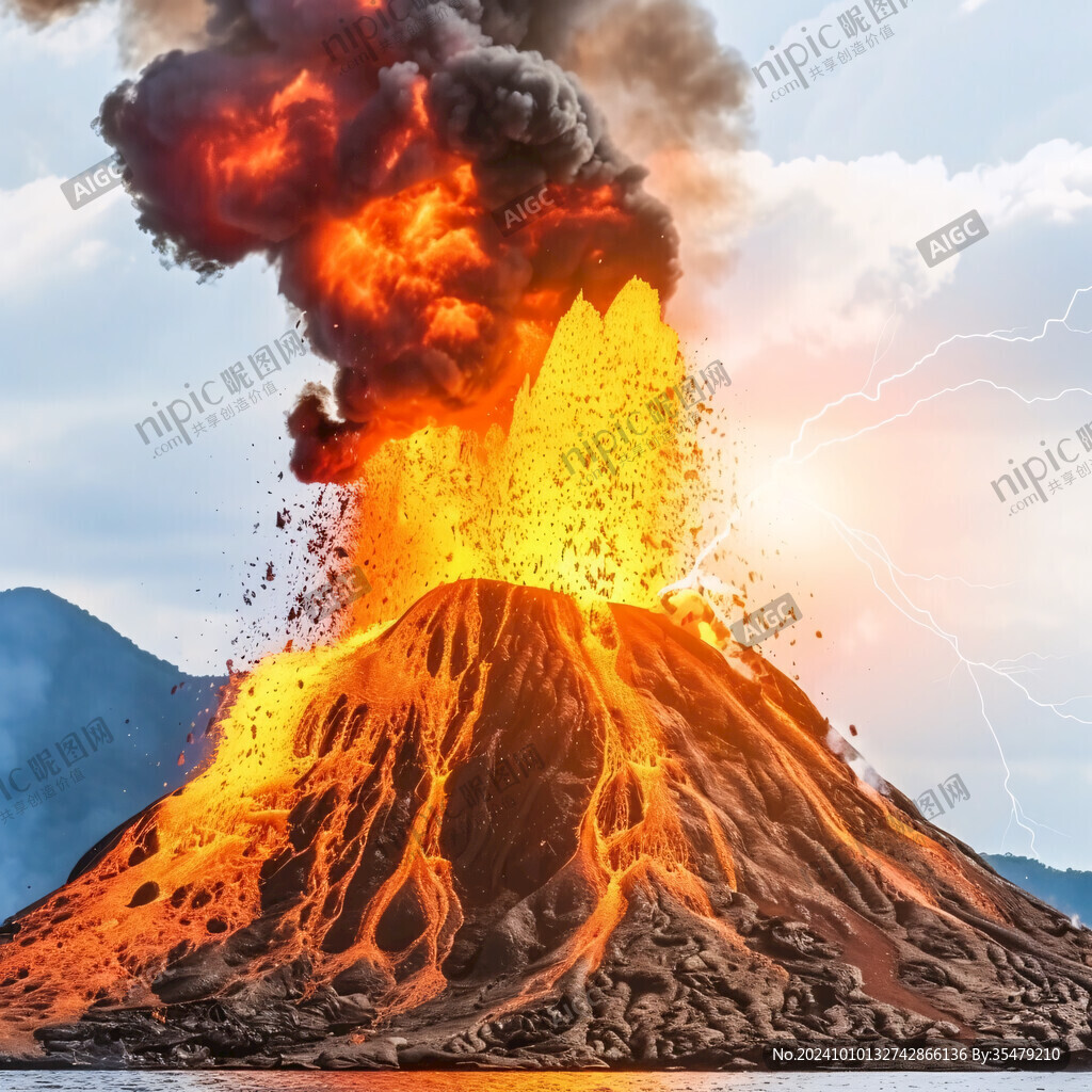 地质运动火山喷发