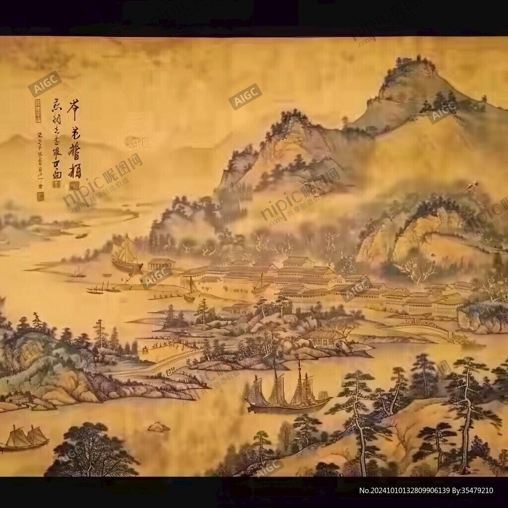 瑞鹤图皇宫酒店壁画