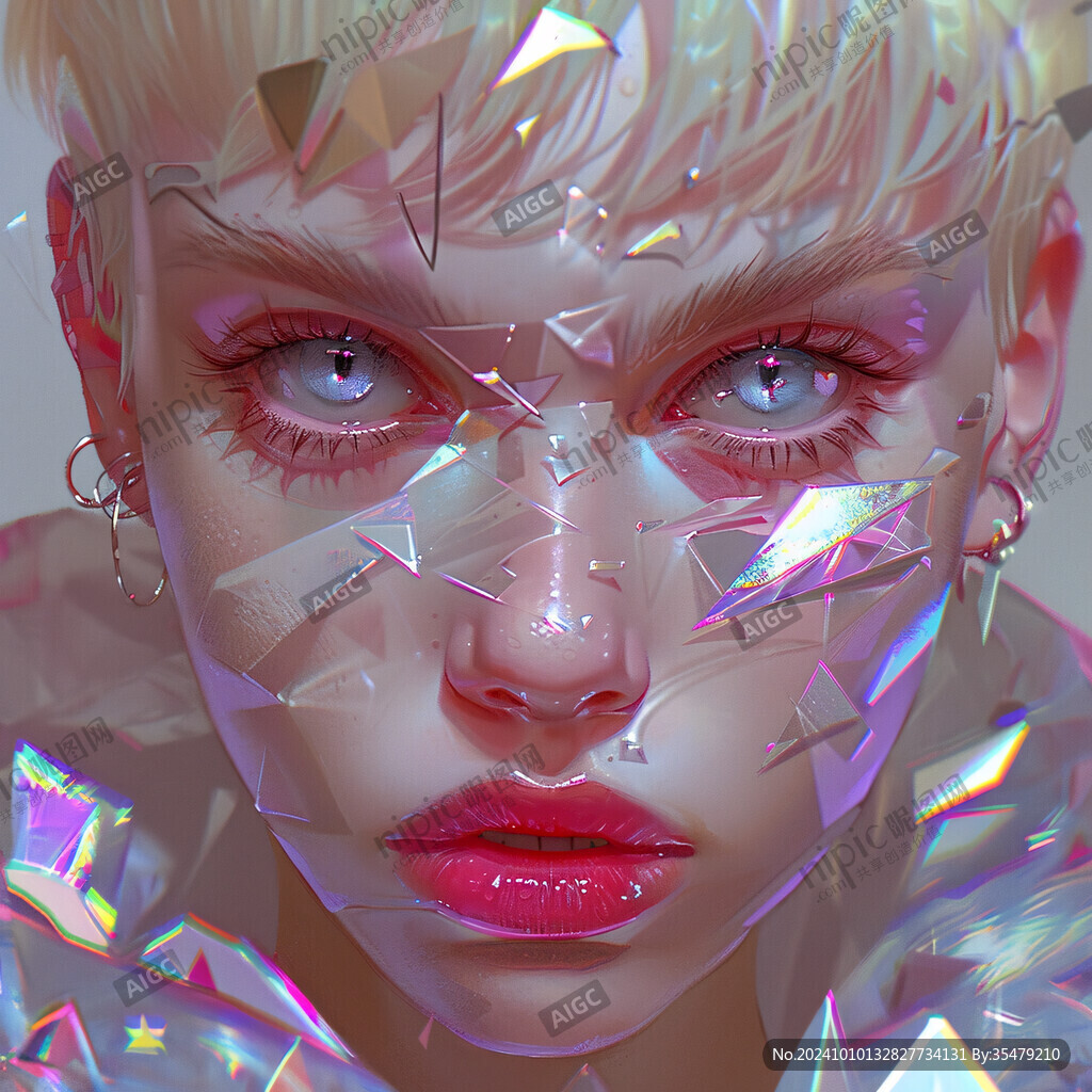 3d效果女孩