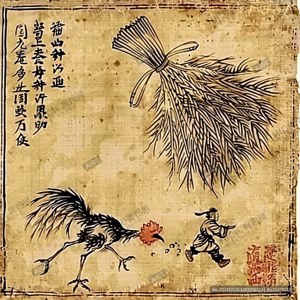 盗汗鸡宣传画
