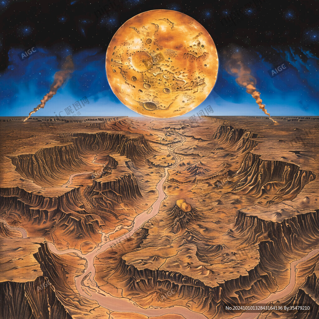 外星球幻想场景插画