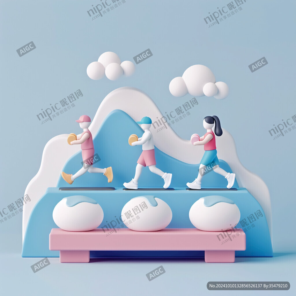 全民健身运动拍照美陈