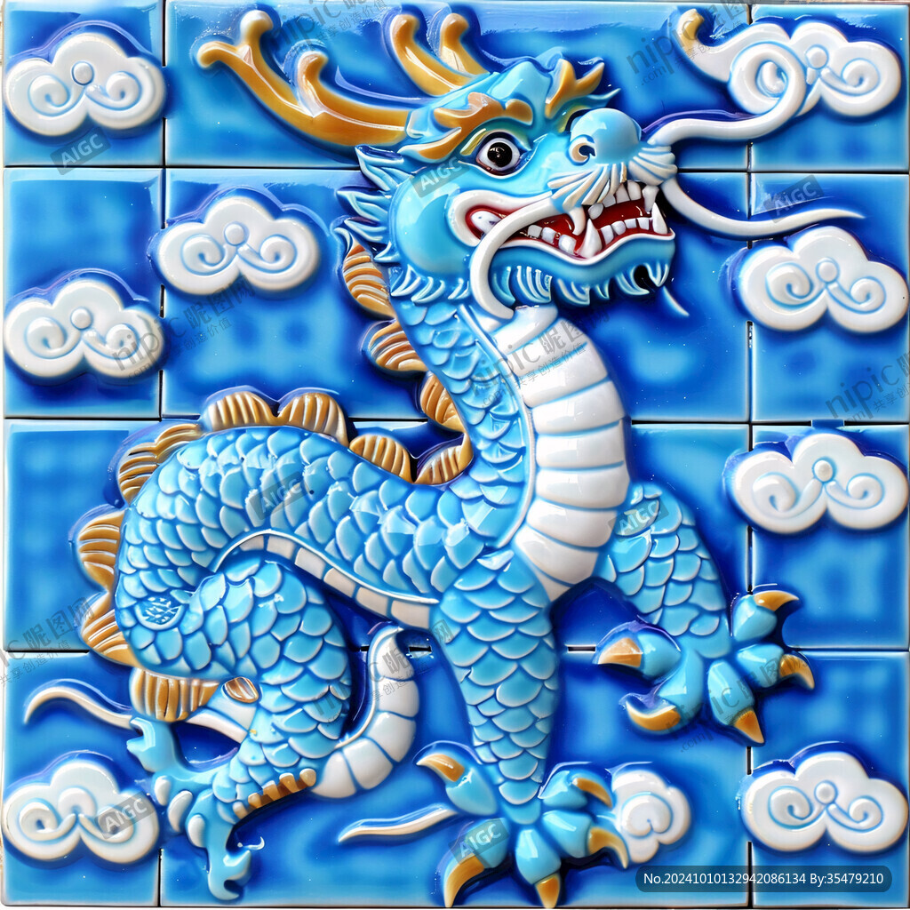 十二生肖龙龙壁画