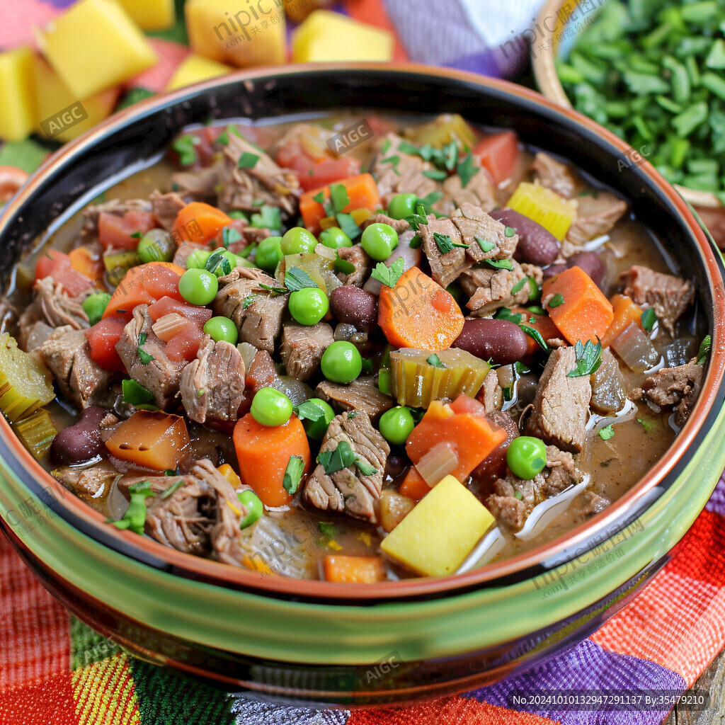 牛肉砂锅青豆