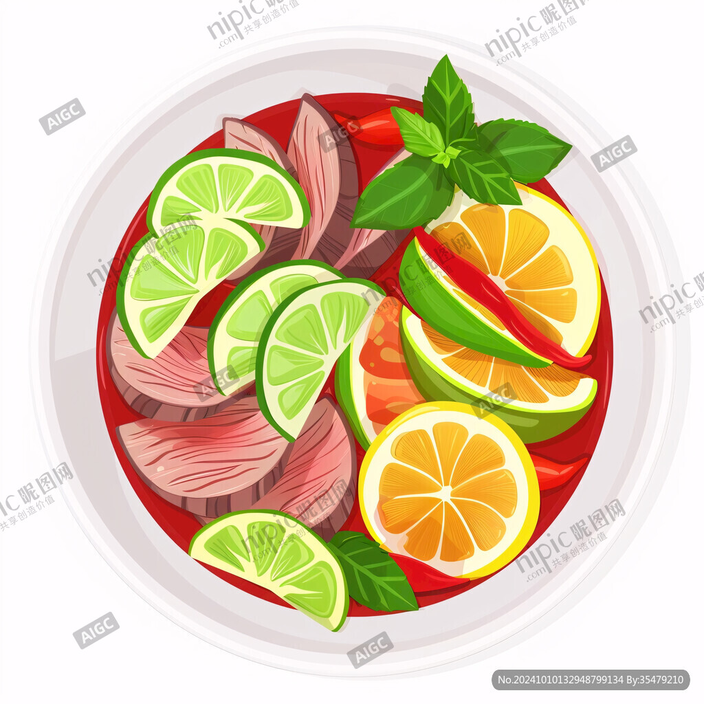 水果碗插画