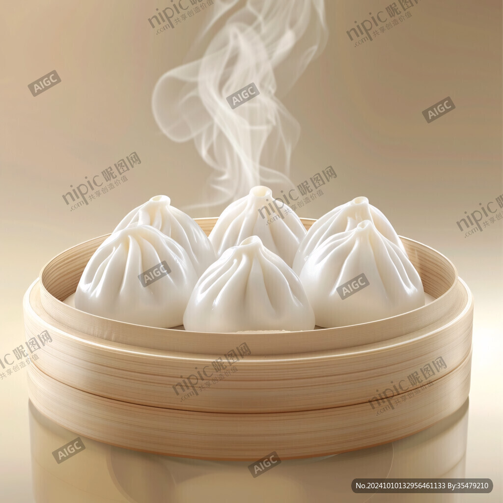 小笼包插画