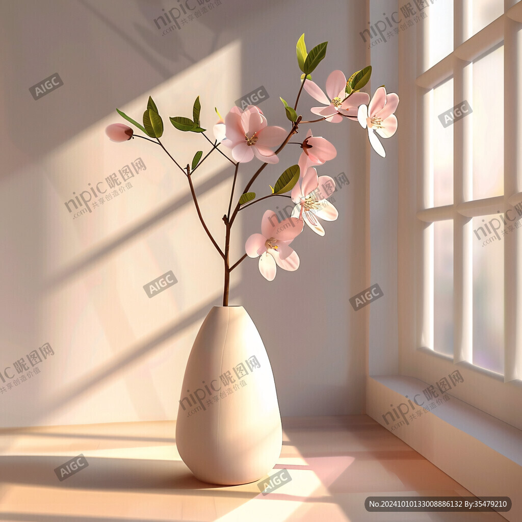 粉色新中式枝条花艺